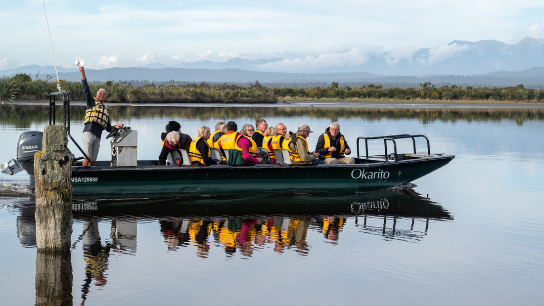 Photo By Okarito Boat Eco Tours Okarito Lagoon On Clear Day With Mount Cook And Mount Tasman Southern Alps New Zealand