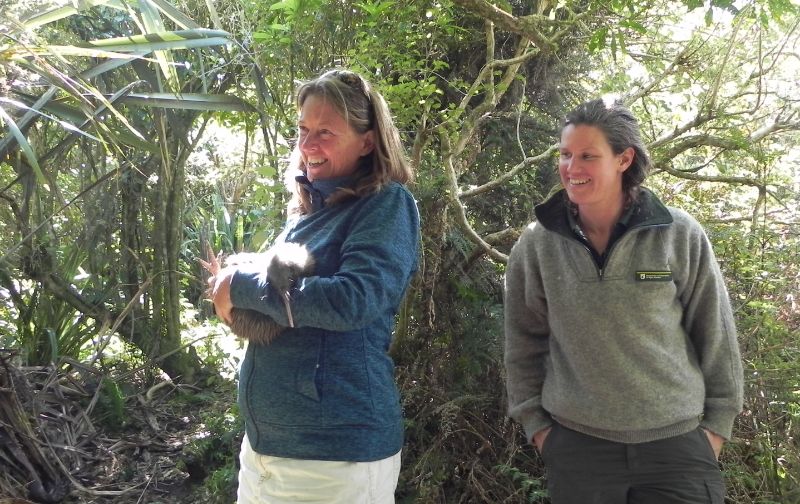 Owner Of Okarito Boat Eco Tours Paula Sheridan Holding New Zealand Kiwi Bird